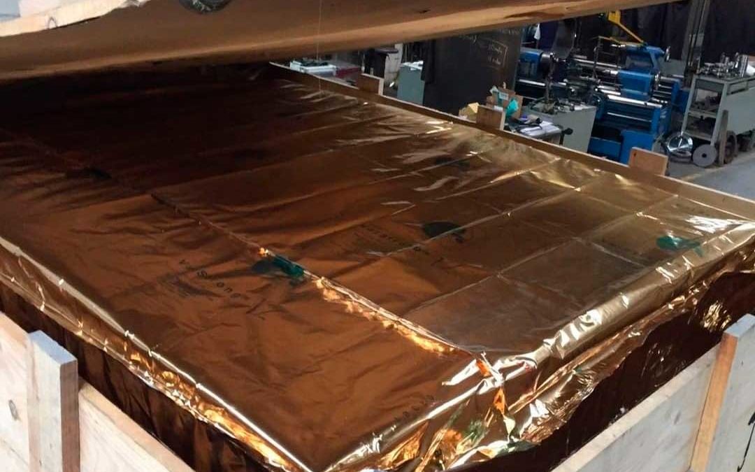 Embalaje de madera con bolsa aluminio